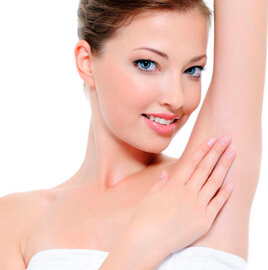 Услуга депиляции подмышечных впадин